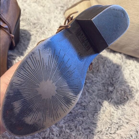 Brown Suede Ankle Boots - Picture 3 of 5